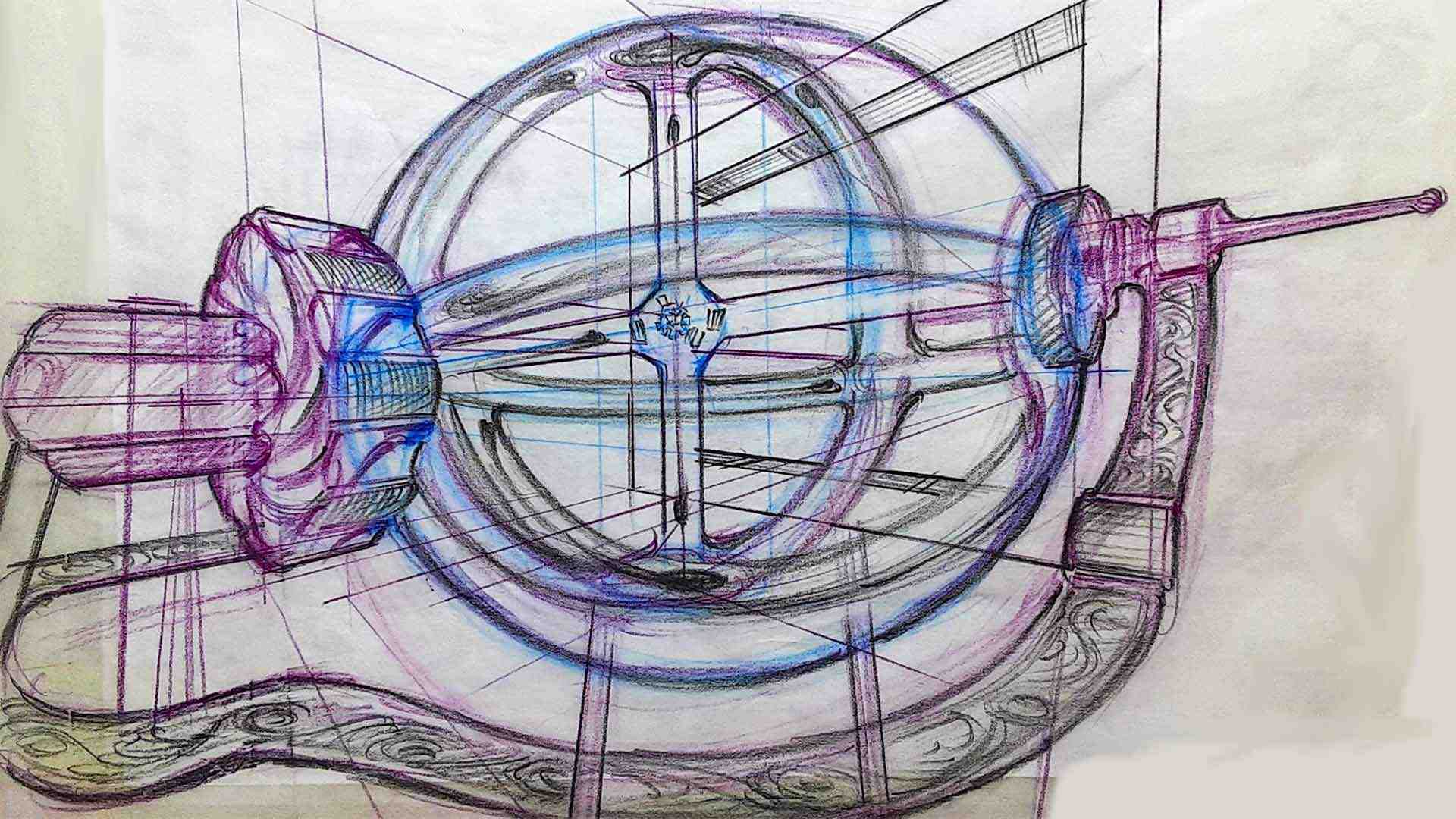 Artwork, representing a quantum system coupled to the classical world.