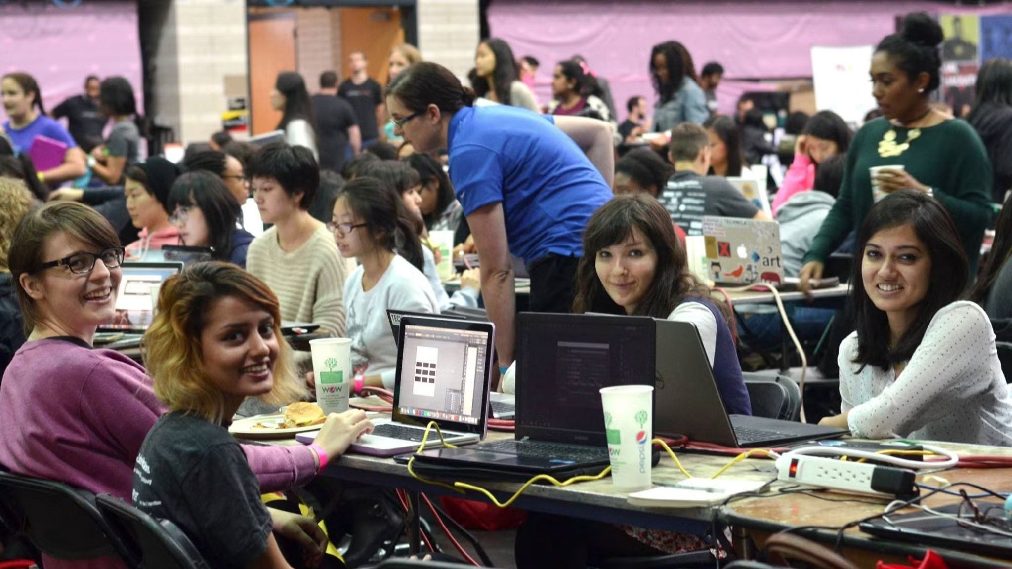 Hackers at Technica 2025, working on projects.