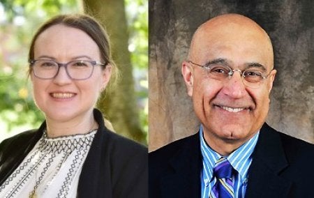 Professors Katrina Groth and Mohammad Modarres.