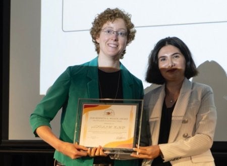 Zohreh Davoudi presents Wilson Award to Natalie Klco